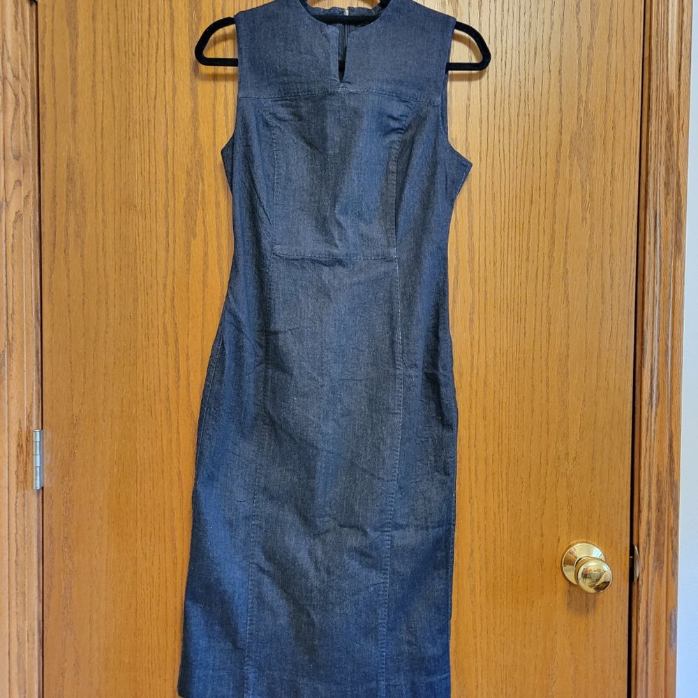 Banana Republic Cotton Denim Sheath Dress 2 NWT!